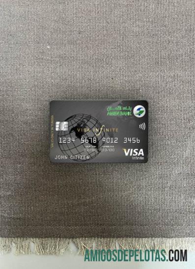 Tunísia Amen Bank Cartão Visa Infinito Photolook Front exemplo real